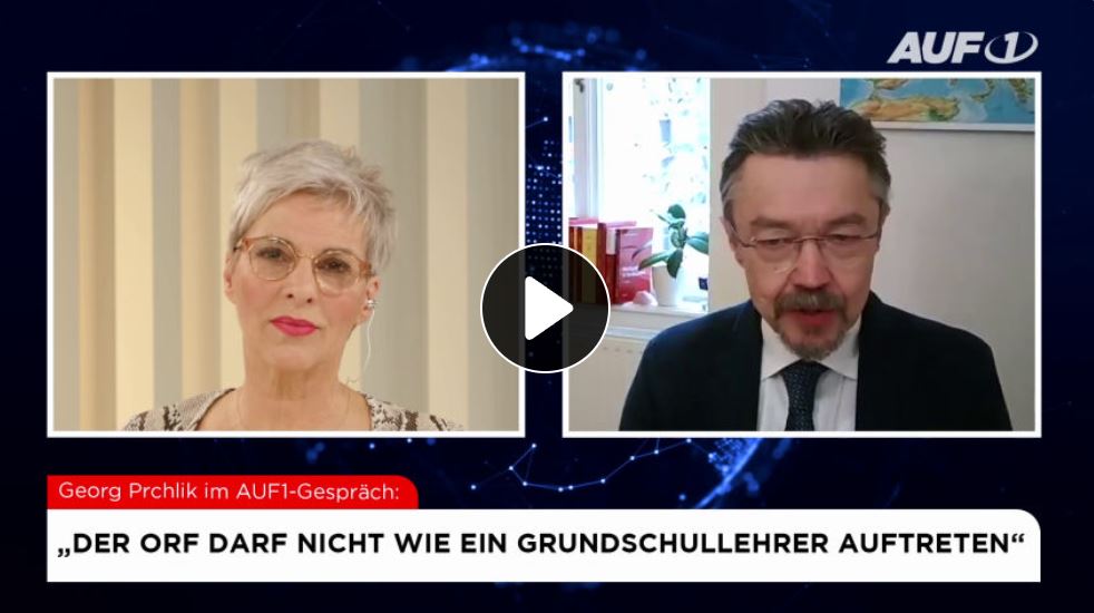 Georg Prchlik im AUF1-Gespräch: „Der ORF darf nicht wie ein Grundschullehrer auftreten“