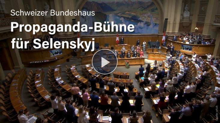Schweizer Bundeshaus: Propaganda-Bühne für Selenskyj