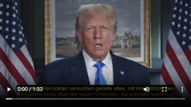 Donald Trump auf Truth an die COVID-Tyrannen