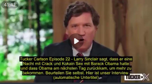 Tucker Carlson – Episode 22 – Larry Sinclair sagt, er hatte eine Nacht, Sex mit Barack Obama, mit Crack und Kokain