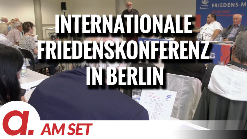 Am Set: Internationale Friedenskonferenz am 28. September 2023 in Berlin
