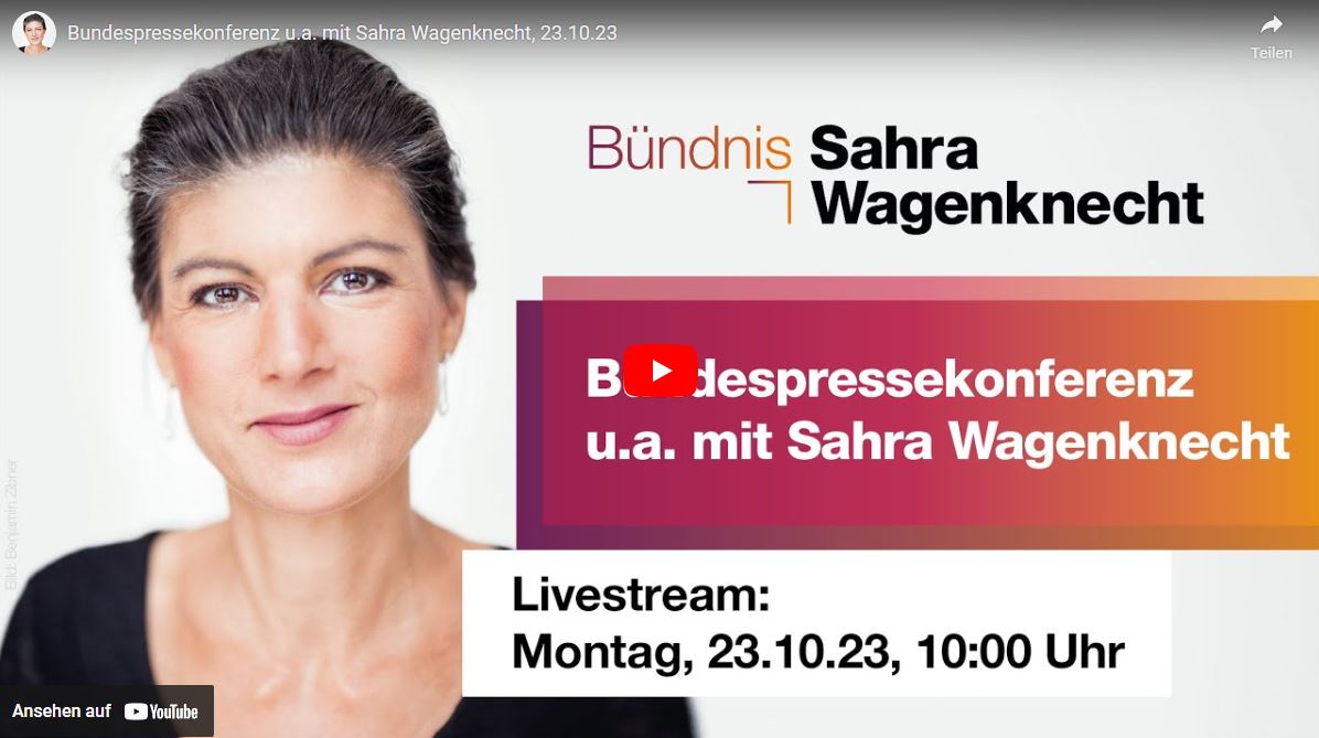 Bundespressekonferenz u.a. mit Sahra Wagenknecht