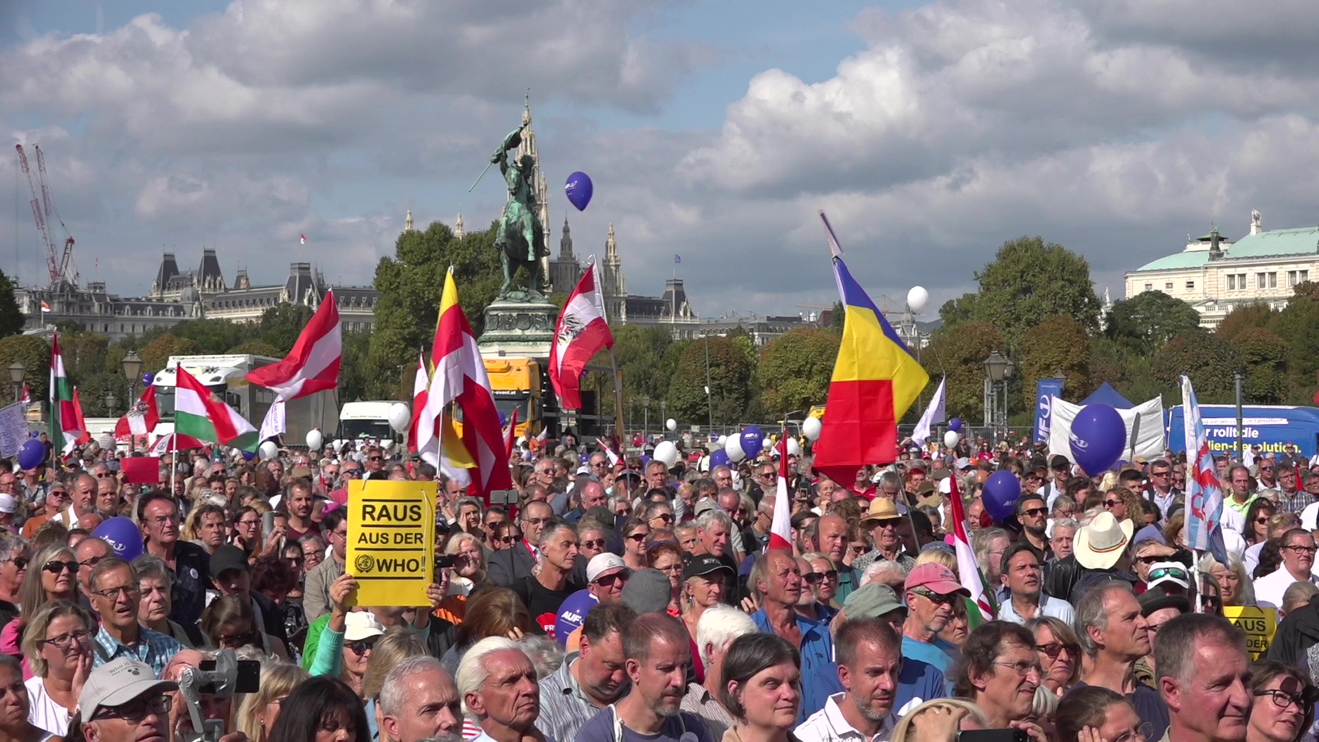 Wien: Tausende bei Groß-Kundgebung gegen WHO-Gesundheits-Diktatur