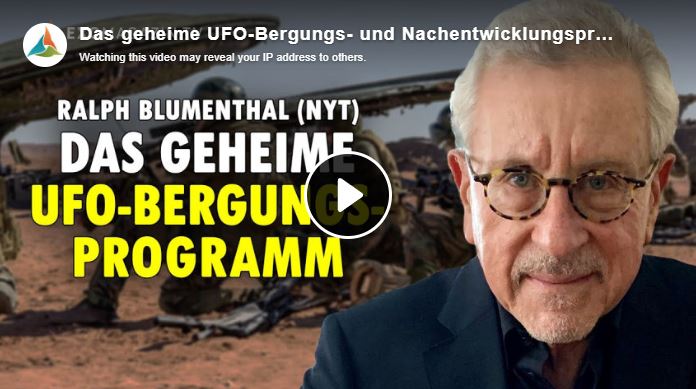 Das geheime UFO-Bergungs- und Nachentwicklungsprogramm – Ralph Blumenthal, New York Times