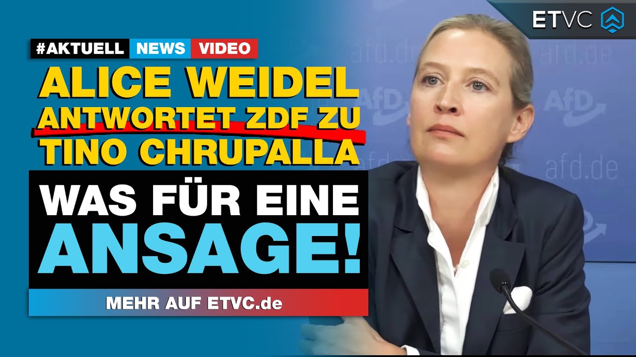 ZDF-Reporterin fragt Alice Weidel nach Tino Chrupalla