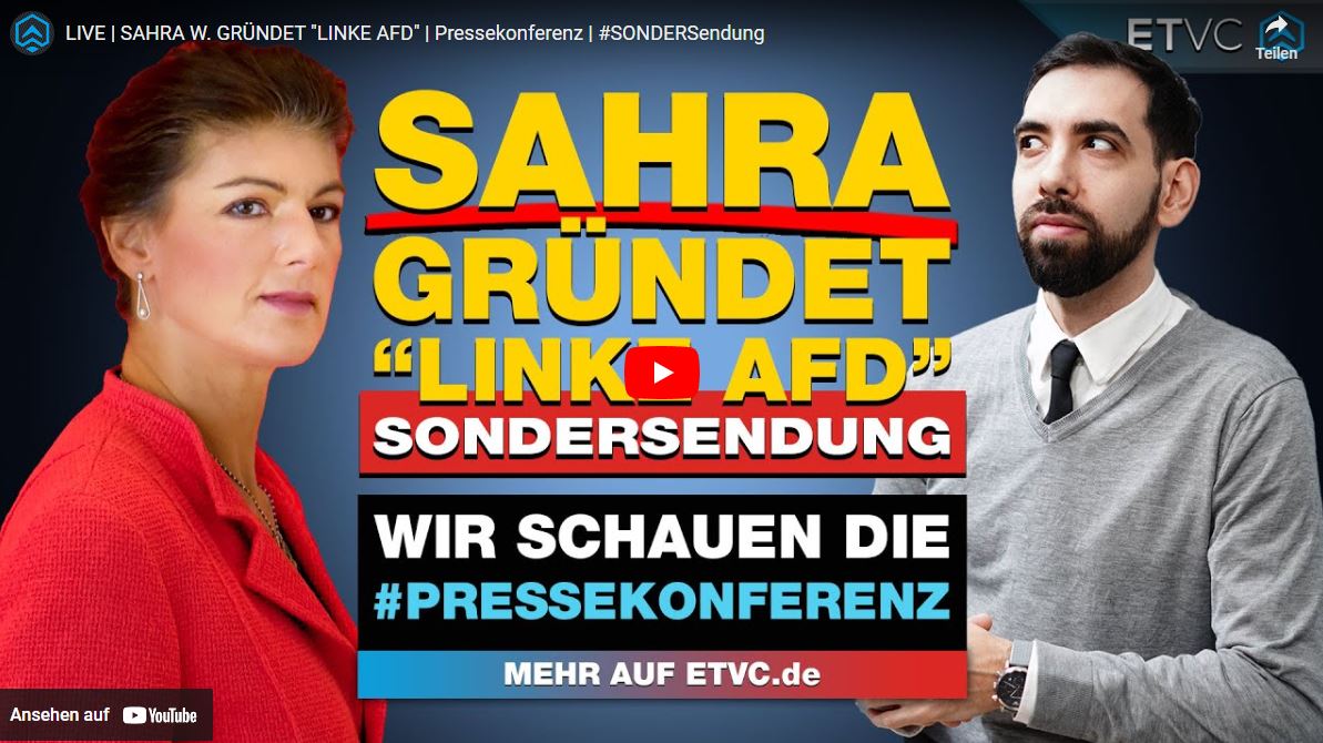 SARAH W. GRÜNDET “LINKE AFD” | Pressekonferenz | #SONDERSendung