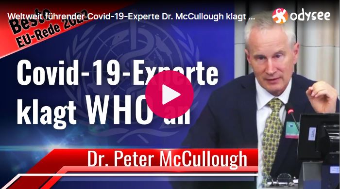 Weltweit führender Covid-19-Experte  Dr. McCullough klagt WHO an
