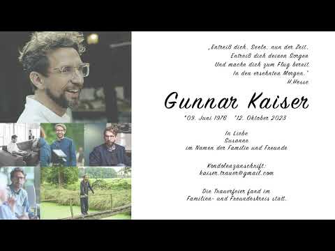 In Gedenken an Gunnar Kaiser – Ein Allerletztes