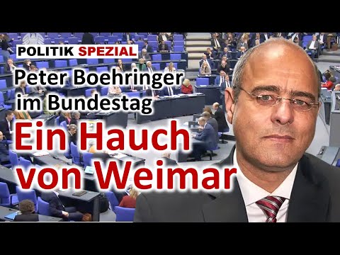 Ein Hauch von Weimar: Rede von  Peter Boehringer zur Haushaltskrise 2023/24