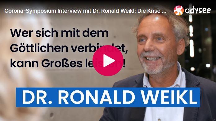 Corona-Symposium Interview mit Dr. Ronald Weikl: Die Krise als Chance