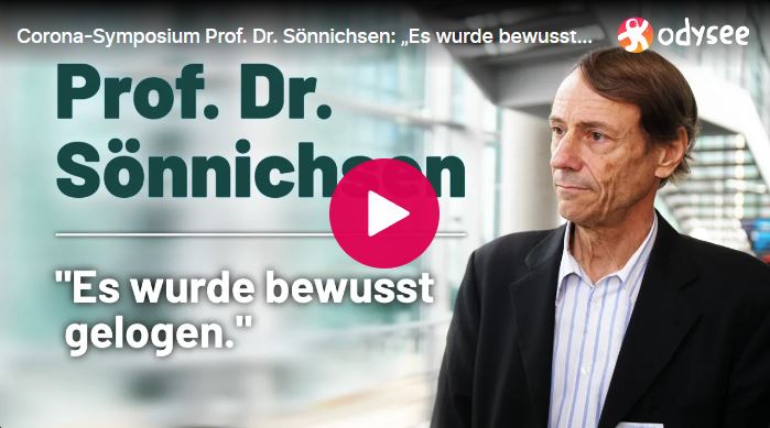 Corona-Symposium Prof. Dr. Sönnichsen: „Es wurde bewusst gelogen.“!