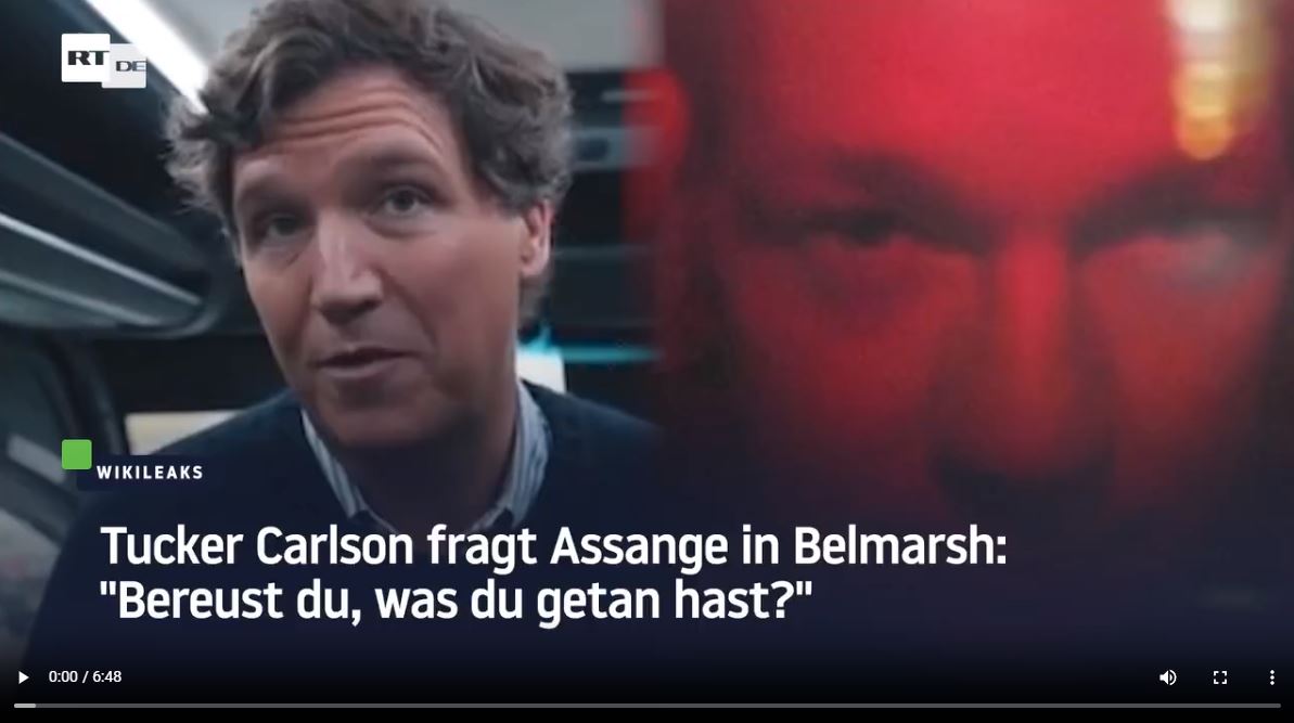 Tucker Carlson berichtet von seinem Besuch bei Julian Assange