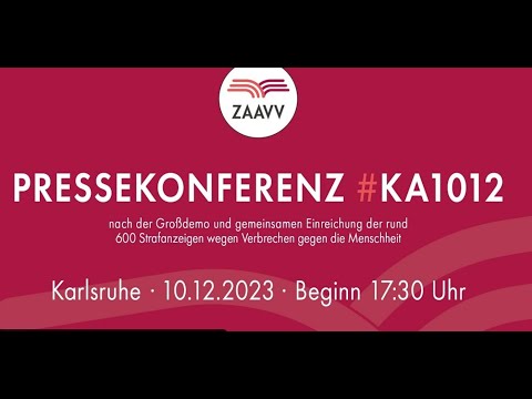 #KA1012 – Livestream ZAAVV-Pressekonferenz#KA1012 – Livestream ZAAVV-Pressekonferenz