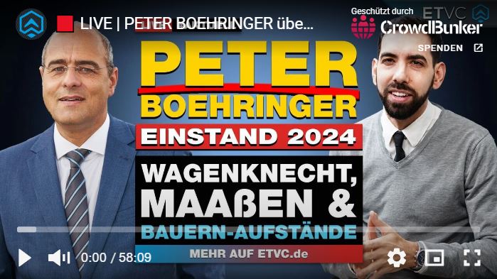 PETER BOEHRINGER über MAAßEN, BSW & BAUERN-Proteste