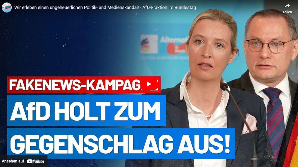 Wir erleben einen ungeheuerlichen Politik- und Medienskandal! – AfD-Fraktion im Bundestag