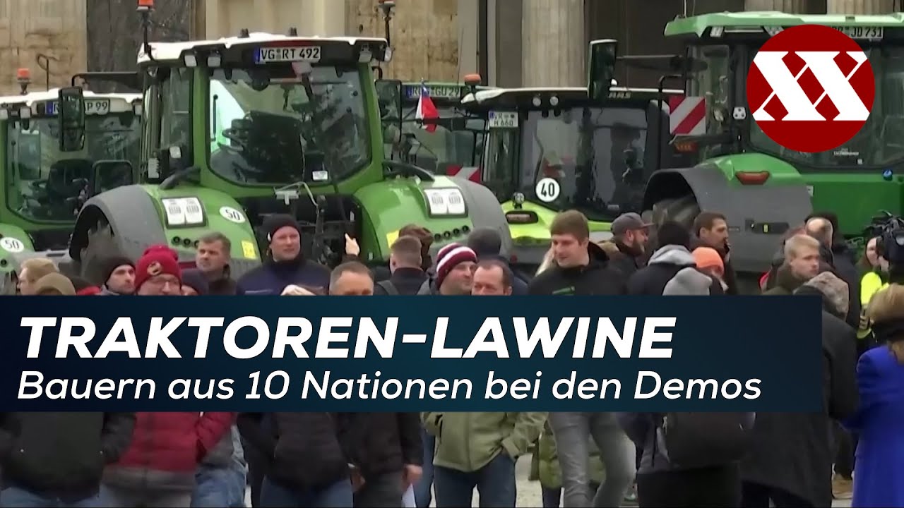 Die Traktoren-Lawine rollt: Bauern aus 10 Nationen bei den Demos!