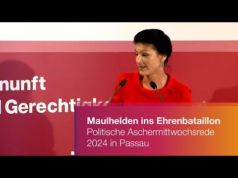 Maulhelden ins Ehrenbataillon – Politische Aschermittwochsrede 2024 in Passau