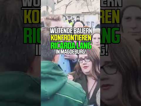 Bauern konfrontieren Ricarda Lang in Magdeburg!