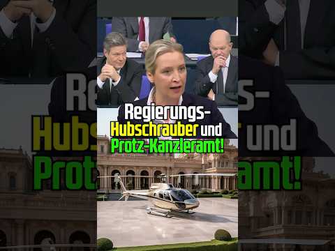 Hubschrauber und Protz-Kanzleramt! #aliceweidel