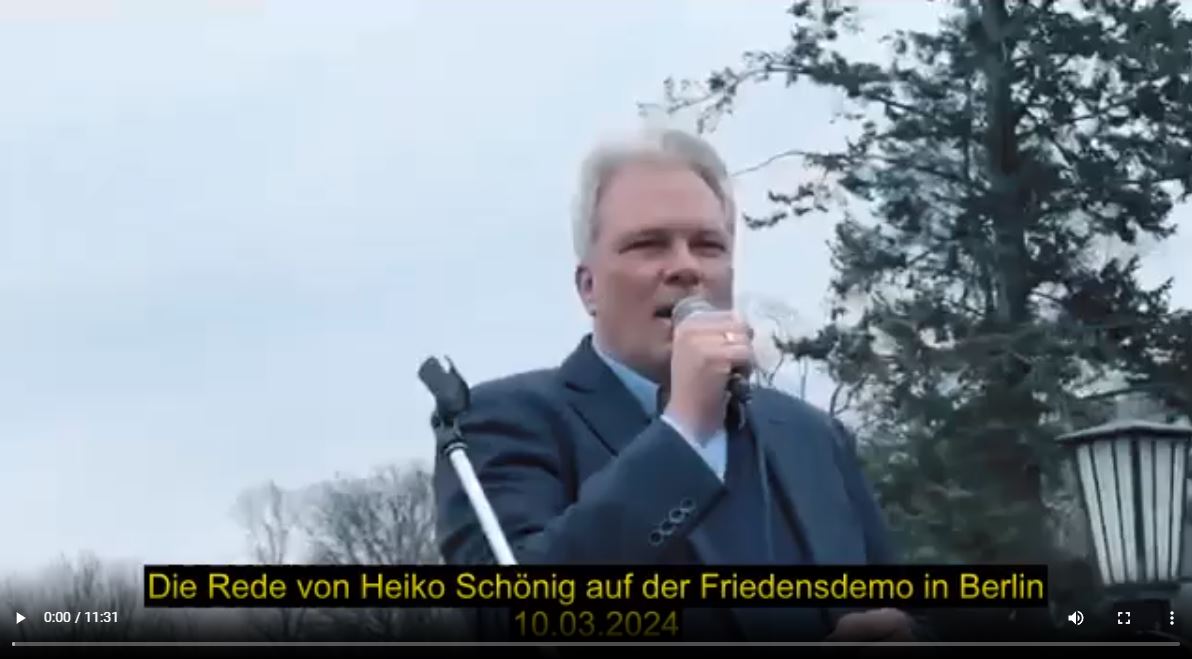 Die Rede von Heiko Schöning auf der Friedensdemo in Berlin
