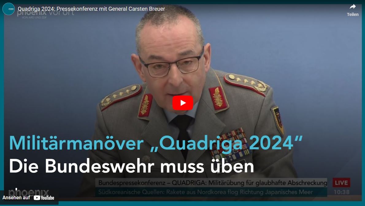 NATO-Großübung – Quadriga 2024: Pressekonferenz mit General Carsten Breuer