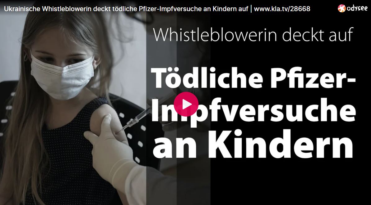 Ukrainische Whistleblowerin deckt tödliche Pfizer-Impfversuche an Kindern auf