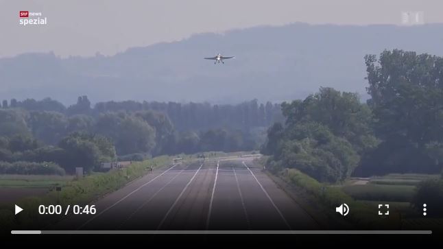 Kampfjet-Landung aktuell in der Schweiz auf Autobahn