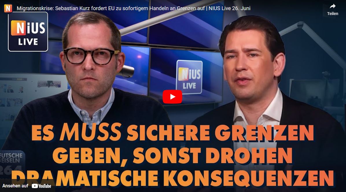 Migrationskrise: Sebastian Kurz fordert EU zu sofortigem Handeln an Grenzen auf | NIUS