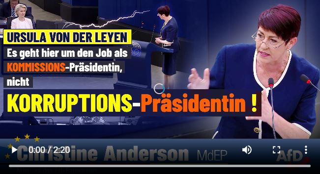 Christine Anderson – es hat im EU-Parlament kräftig gescheppert!