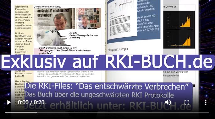 BUCH –  Die RKI Files: Das Ent-Schwärzte Verbrechen – Was die Menschen in der „Pandemie“ nicht wissen sollten