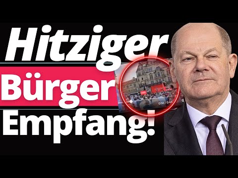 Eklat in Dresden! Bürger geigen Scholz die Meinung!