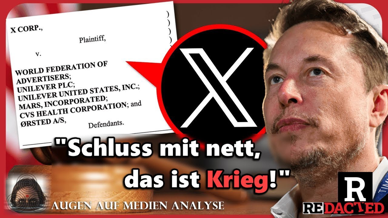 X und Rumble klagen Deep-State-Ideologie erzwingendes Werbegeld-Monopol GARM an (Redacted – Deutsch)