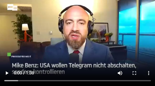 Benz: USA wollen Telegram nicht abschalten, sondern kontrollieren