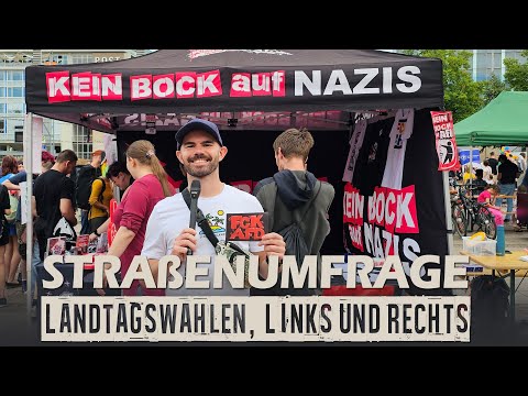 Straßenumfrage auf einer Anti-AFD Veranstaltung