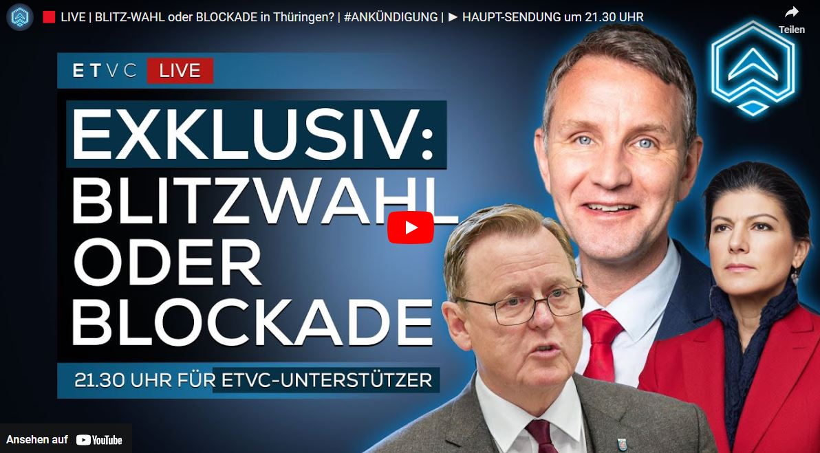 BLITZ-WAHL oder BLOCKADE in Thüringen? | #ANKÜNDIGUNG