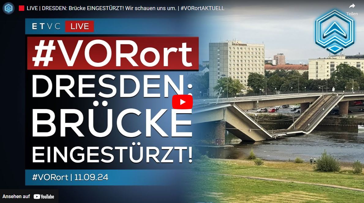 DRESDEN: Brücke EINGESTÜRZT! Wir schauen uns um. | #VORortAKTUELL