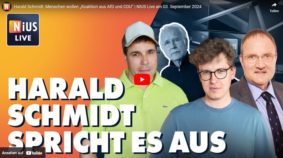 Harald Schmidt: Menschen wollen „Koalition aus AfD und CDU“ | NIUS