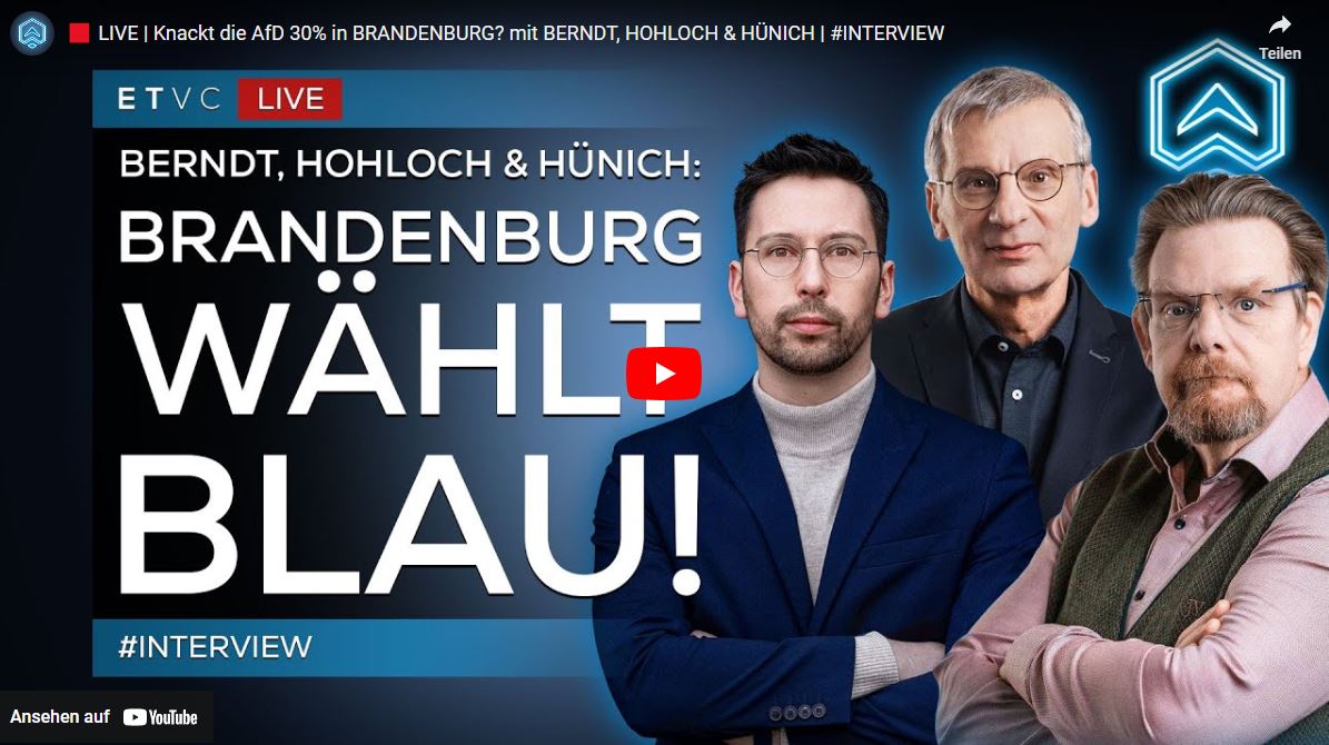 Knackt die AfD 30% in BRANDENBURG? mit BERNDT, HOHLOCH & HÜNICH | #INTERVIEW