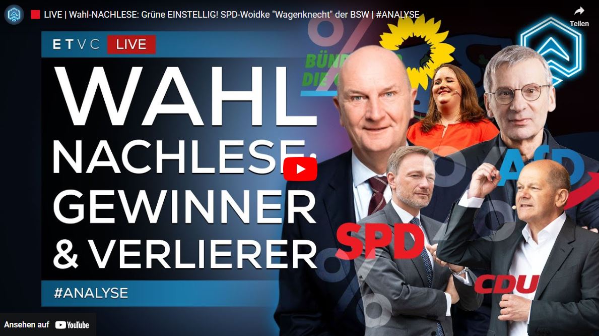 Wahl-NACHLESE: Grüne EINSTELLIG! SPD-Woidke “Wagenknecht” der BSW | #ANALYSE