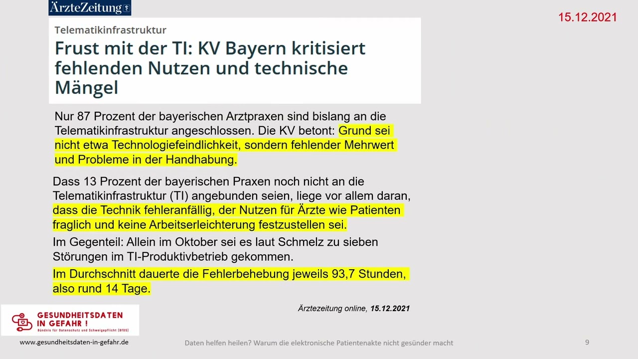 Gefahren der elektronischen Patientenakte – jetzt noch Widerspruch möglich!