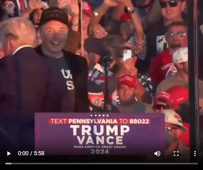 „Ich bin Dark MAGA“ – Elon Musk wirbt für Trump bei historischer Rally