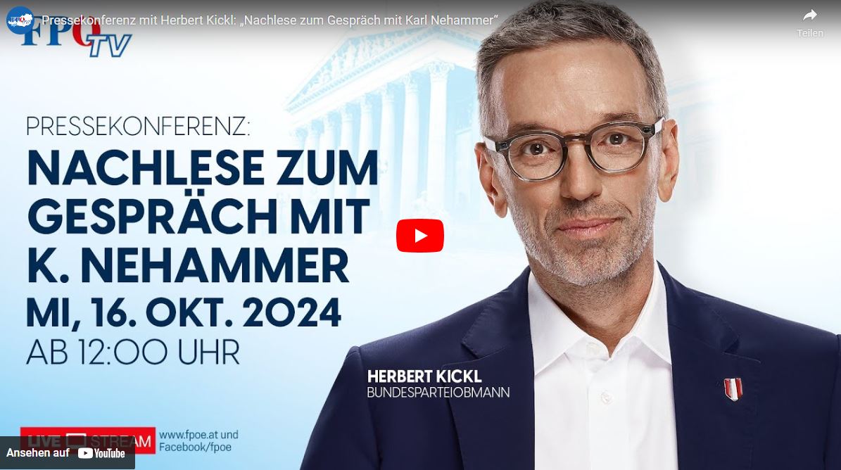 Pressekonferenz mit Herbert Kickl: „Nachlese zum Gespräch mit Karl Nehammer“