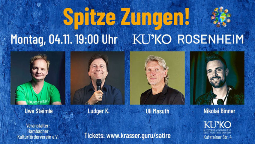 SPITZE ZUNGEN in Rosenheim, der Satiregipfel 4.11.2024