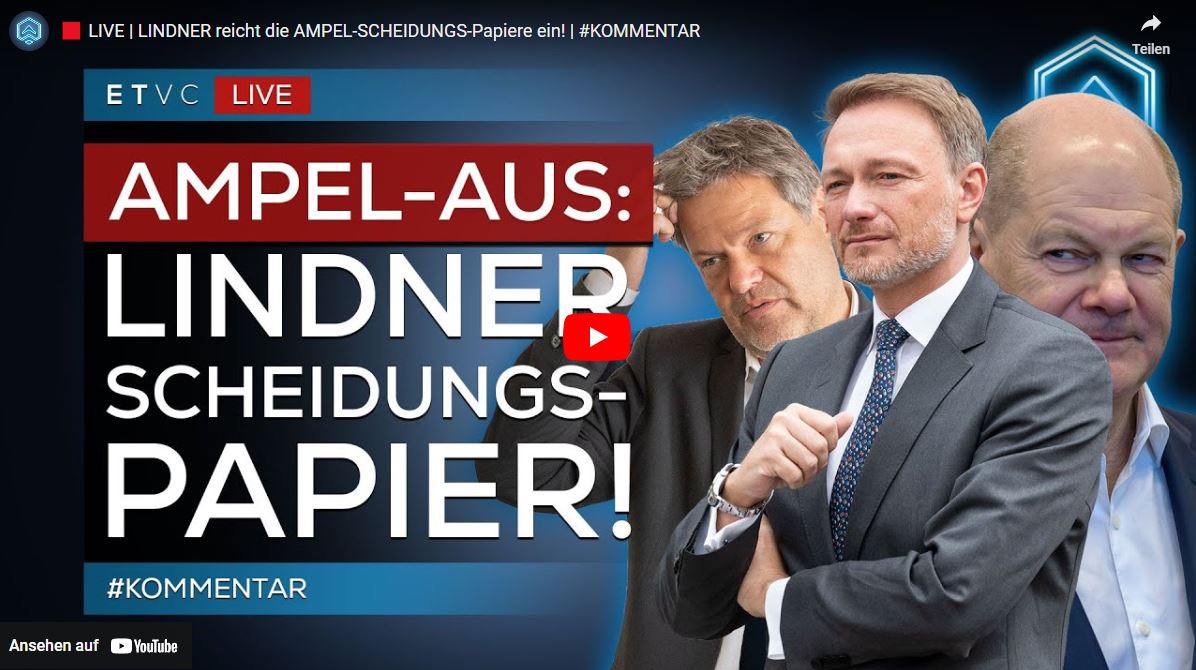 LINDNER reicht die AMPEL-SCHEIDUNGS-Papiere ein! | #KOMMENTAR