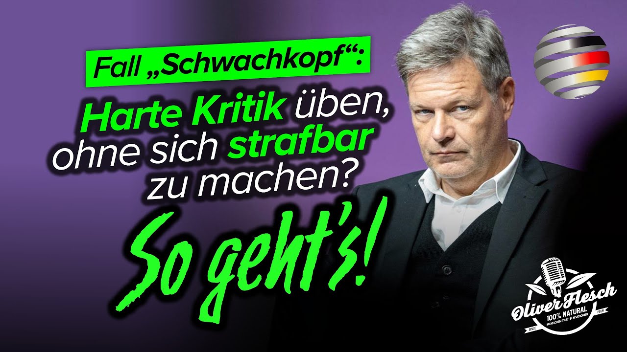 Habecks „Schwachkopf“-Affäre: Harte Kritik üben, ohne sich strafbar zu machen? So geht’s!