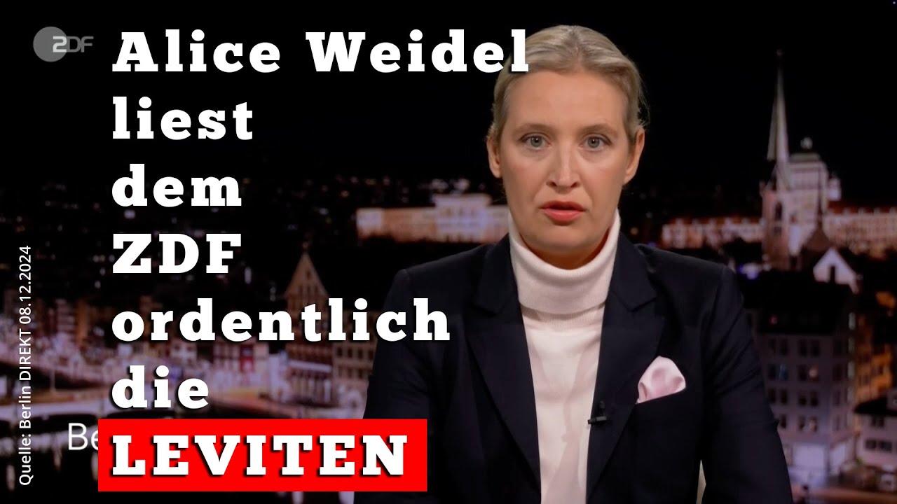 EILT: Alice Weidel liest Frau Zimmermann vom ZDF ordentlich die LEVITEN