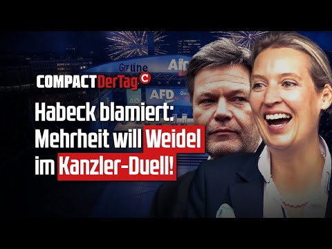 Habeck blamiert: Mehrheit will Weidel im Kanzler-Duell!💥