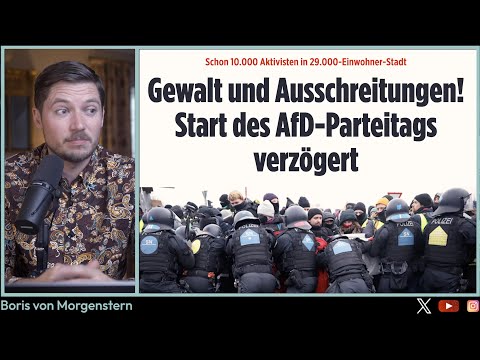 AfD-Parteitag in Riesa: Linke (gute) Gewalt gefährdet NICHT die Demokratie