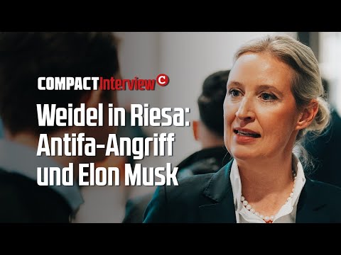 Weidel in Riesa: Antifa-Angriff und Elon Musk