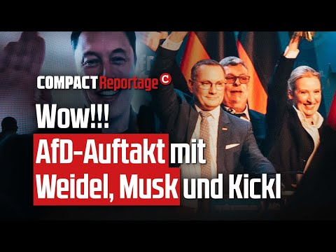 WOW!!! Beim AfD-Auftakt mit Weidel und Musk